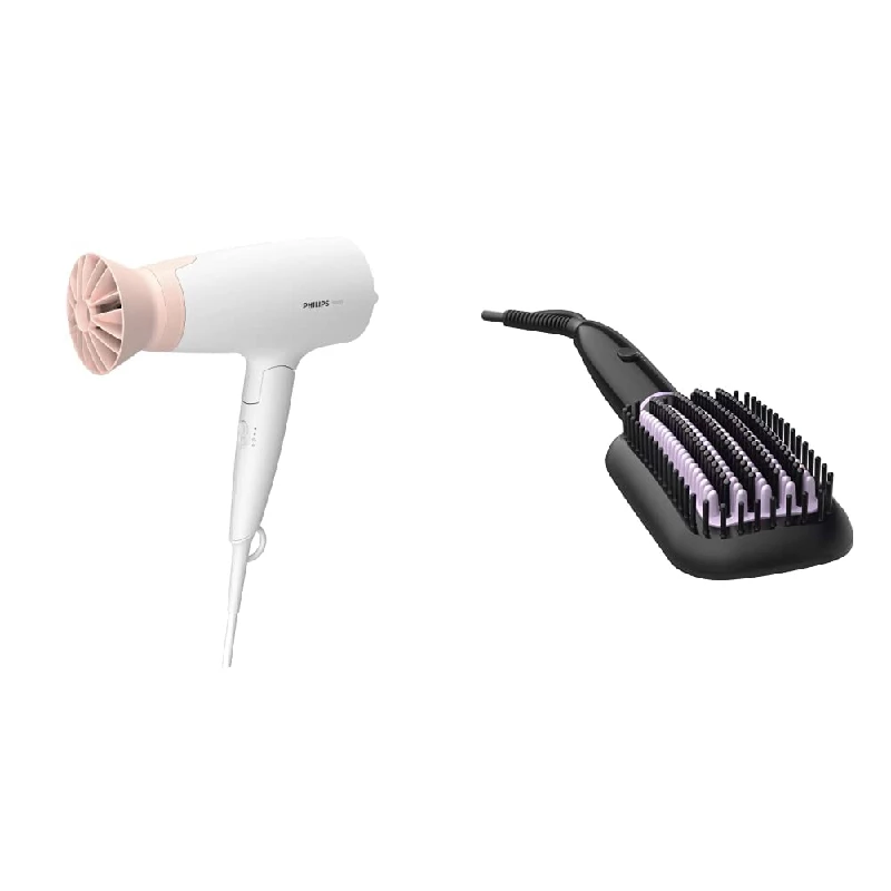 Philips Hair Dryer BHD308-30 1600Watts and Philips Heated Hair Straightening Brush Black BHH880-10-1.webp